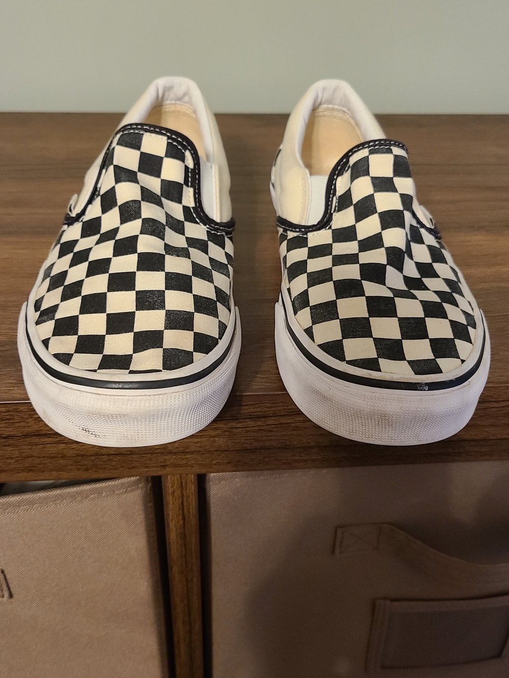 Vintage  Vans Slip-On Checkered Sneaker  Men Us9.5  WOMEN SZ 11  USED